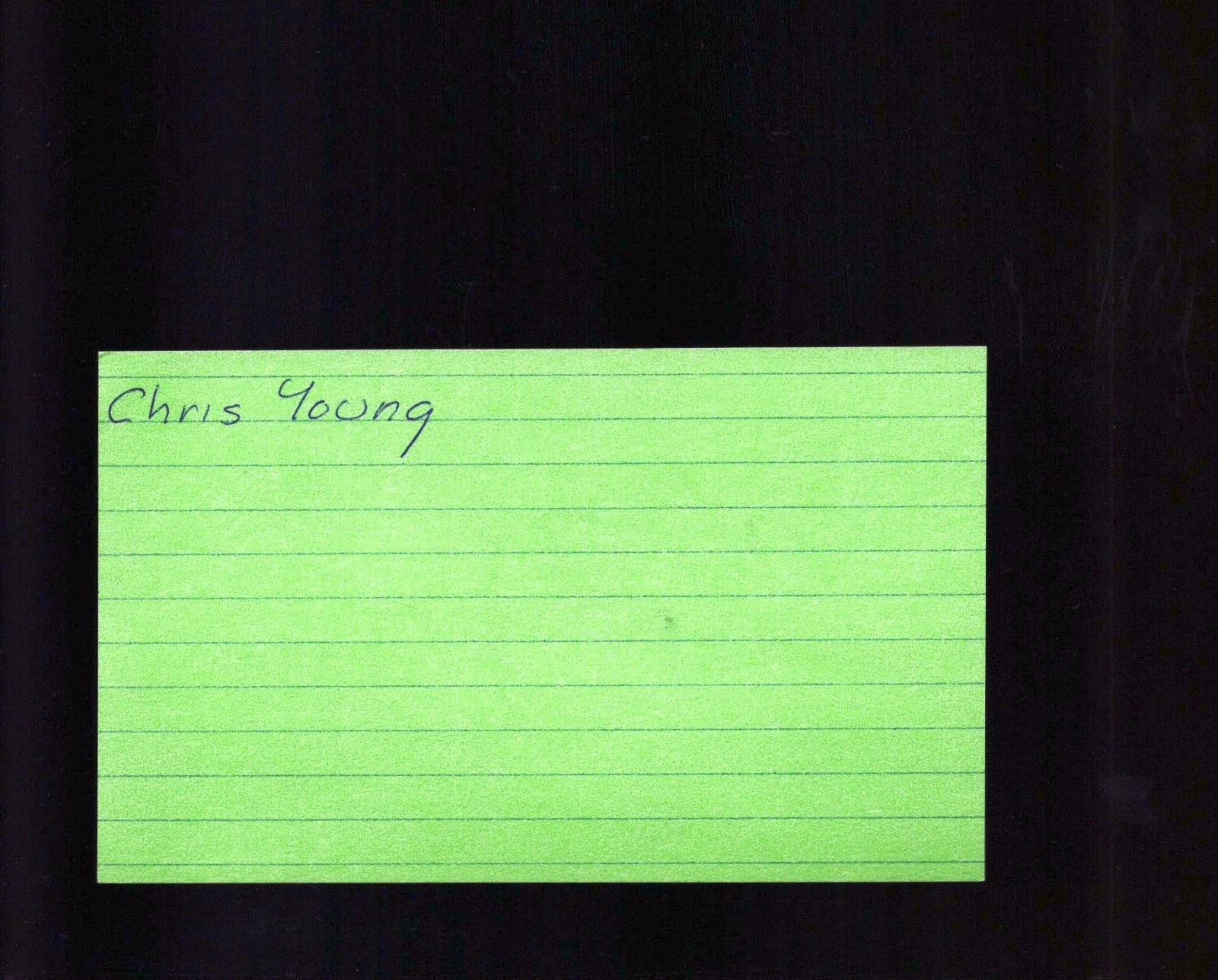 Chris Young - Actor * Signed Index Card * The Great Outdoors - Max Headroom, image 2