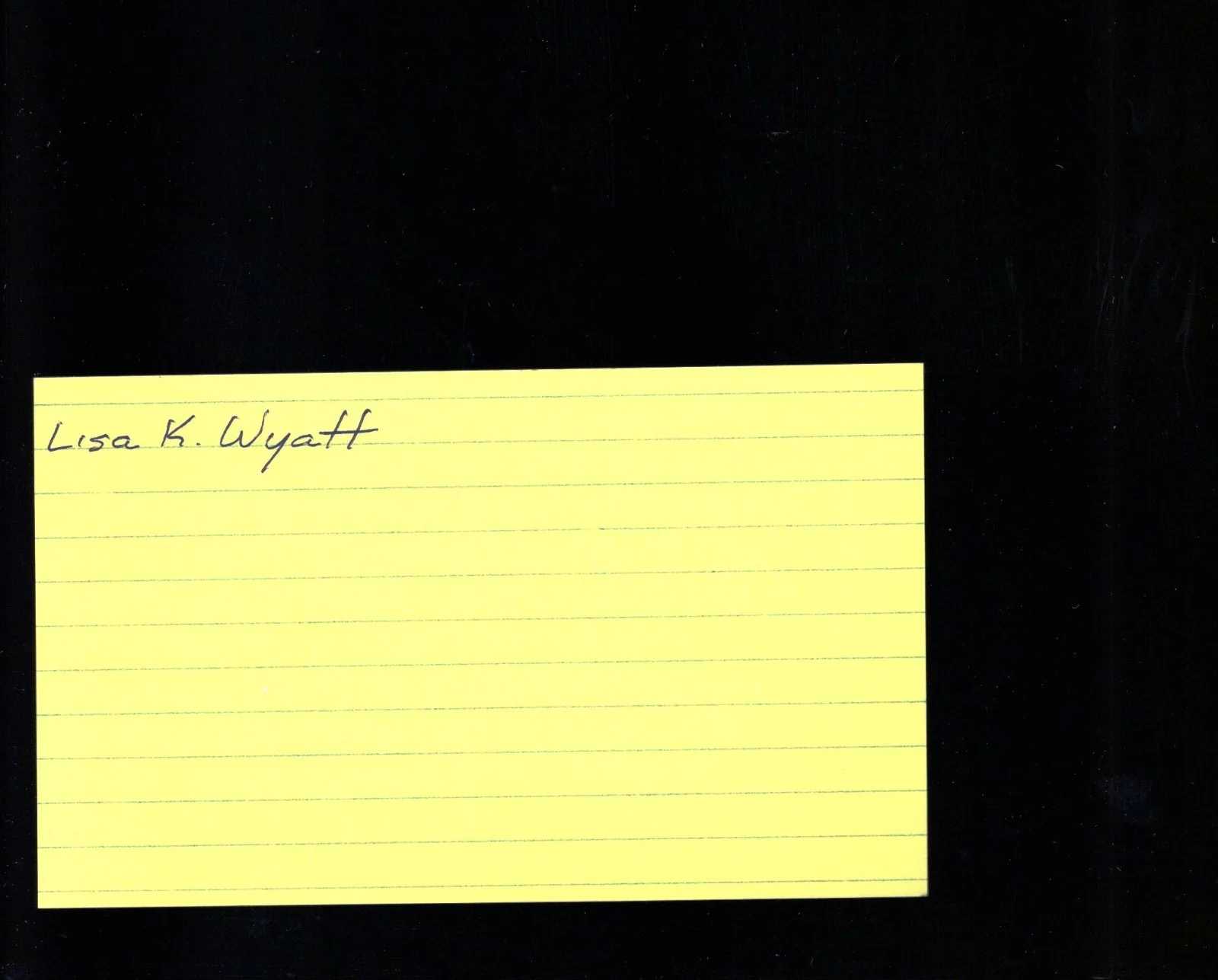 Lisa K. Wyatt - Actress * Signed Index Card * The Office - Donnie Darko, image 2