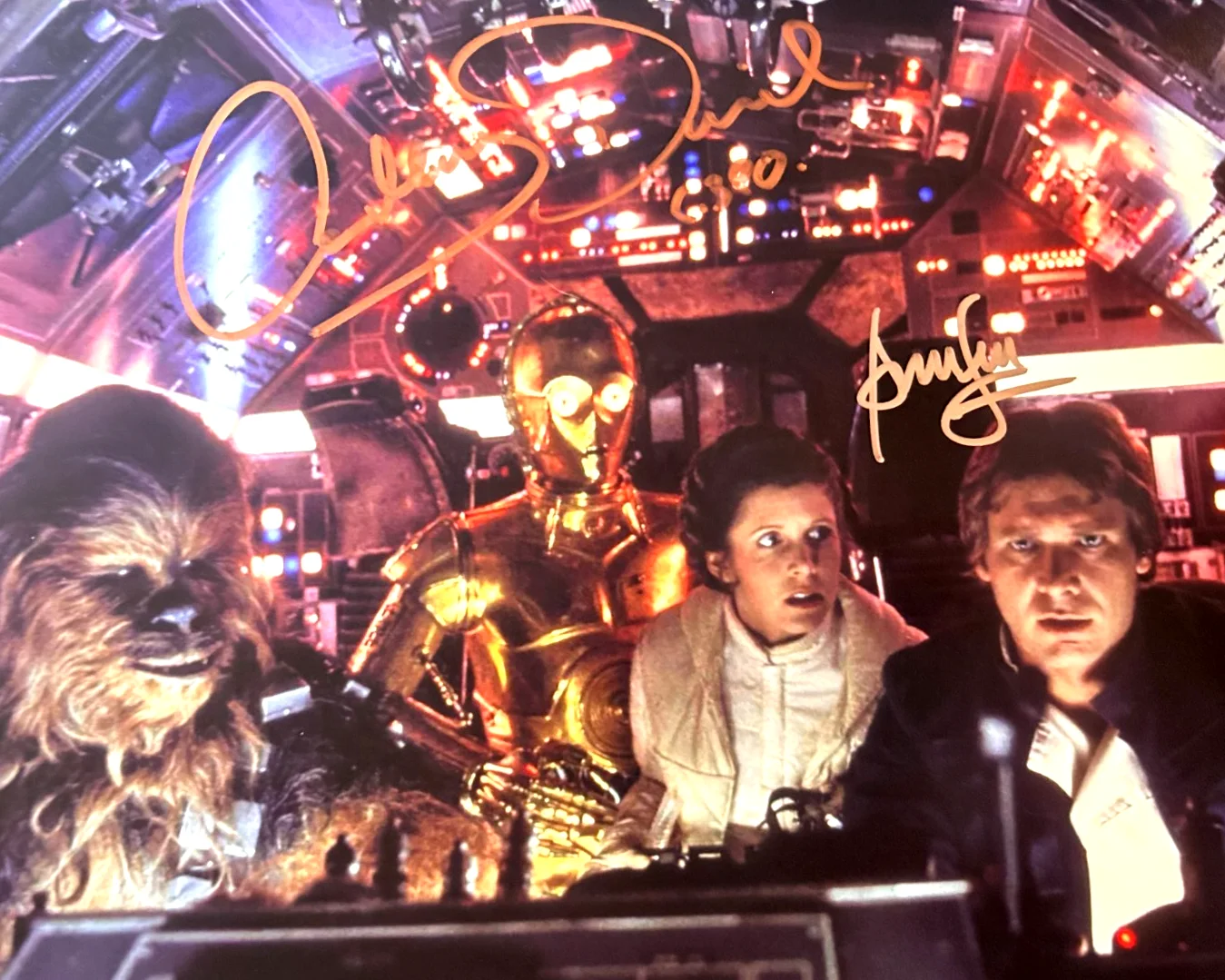 Harrison Ford, Anthony Daniels — STAR WARS Signed (Ford, Daniels) 8x10" Authentic Original Autograph w/COA, image 3