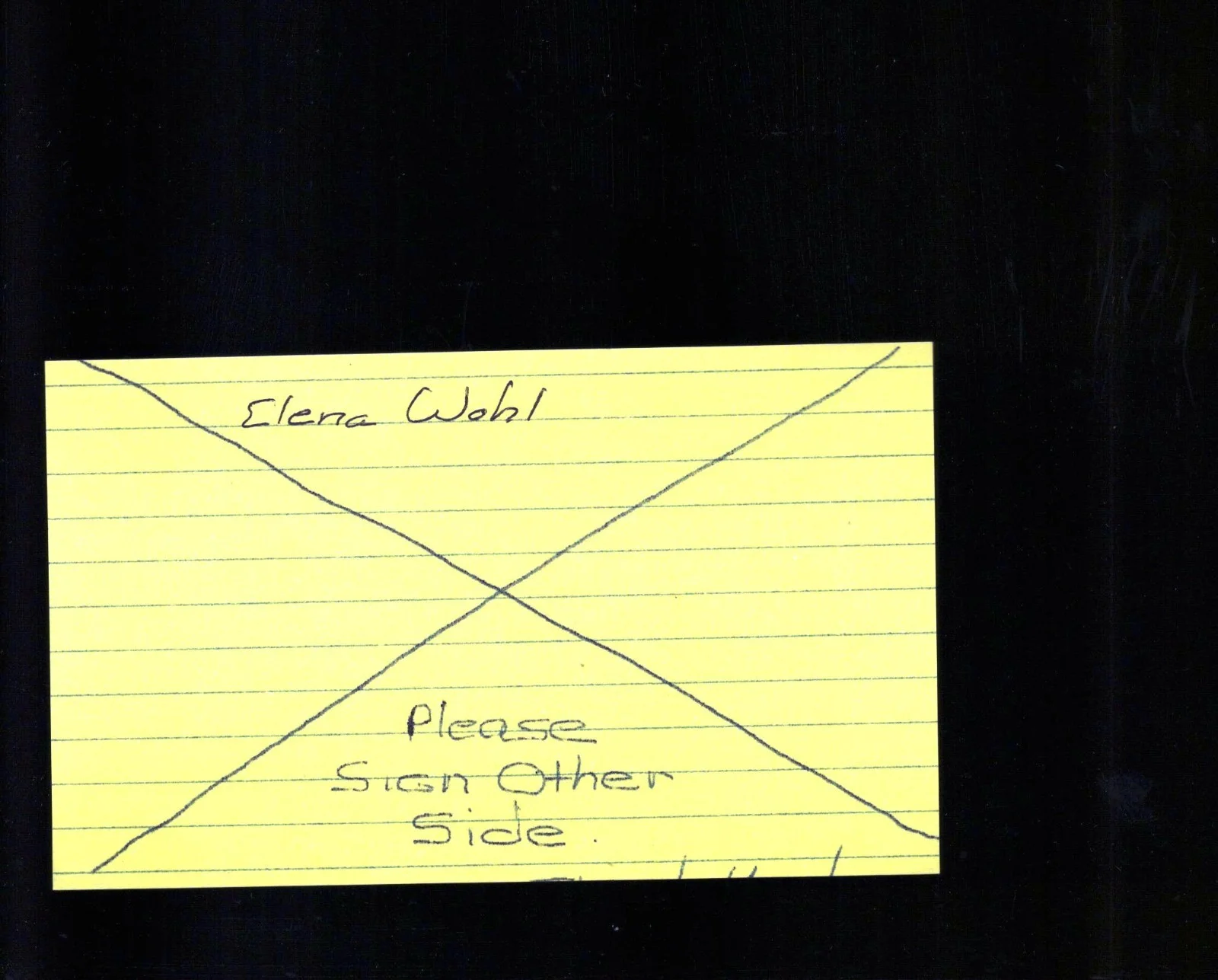Elena Wohl - Actress * Signed Index Card * Seinfeld - K2, image 2