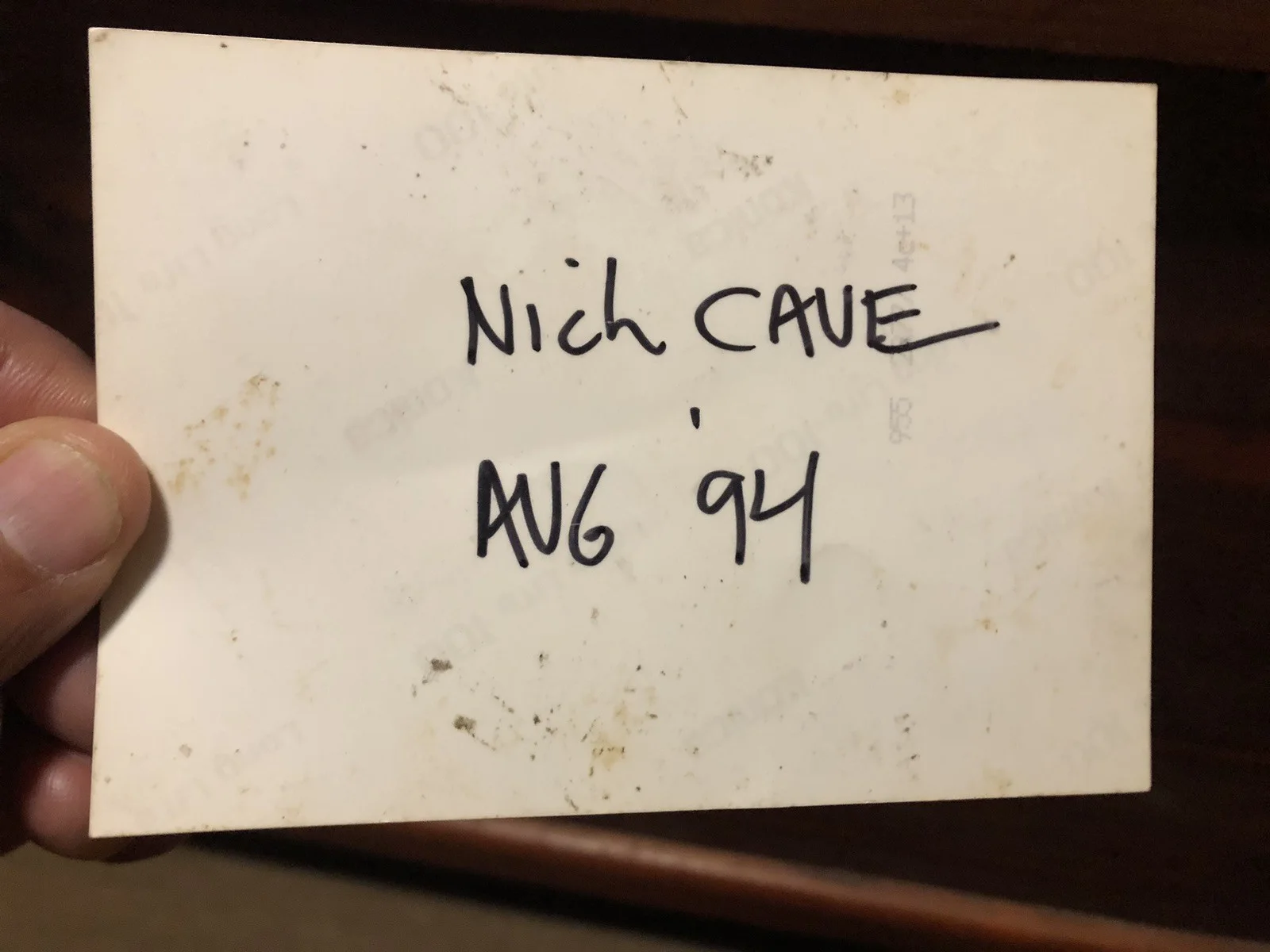 NICK CAVE AND BAD SEEDS SIGNED AUTHENTIC 3x5 ORIGINAL BACKSTAGE PHOTO AUTOGRAPH, image 2