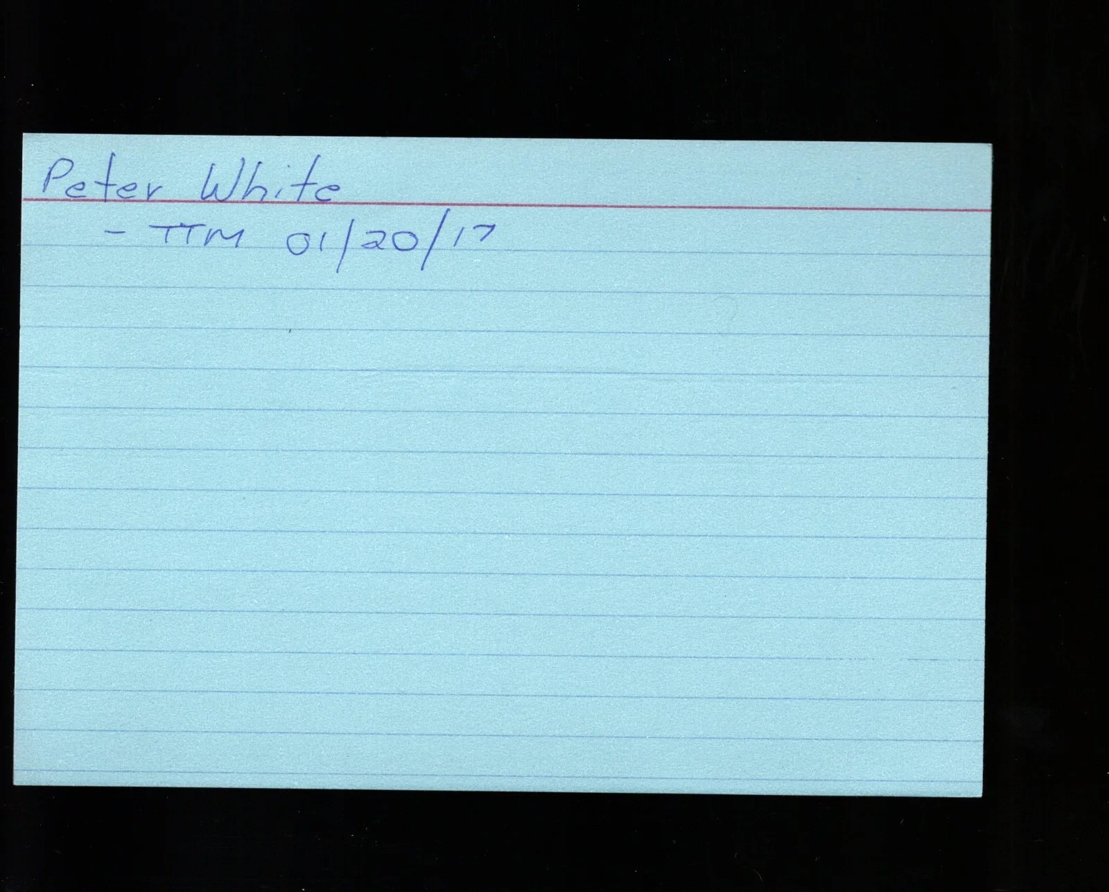 Peter White - Actor * Signed Index Card * Armageddon - Star Trek, image 2