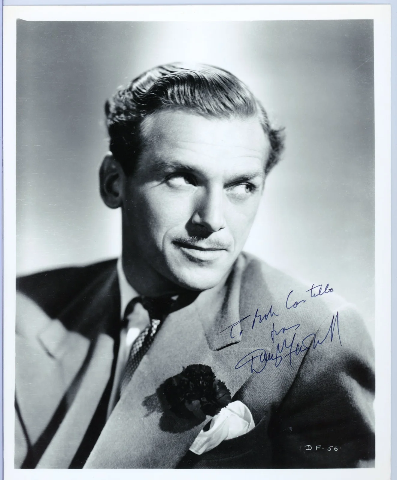 Douglas Fairbanks Jr — DOUGLAS FAIRBANKS Jr Autographed B&W 8x10
