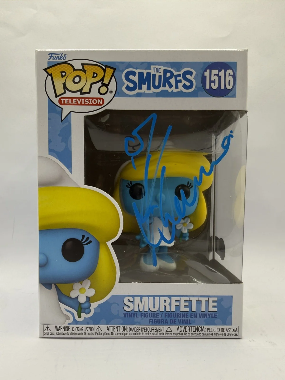 RIHANNA — RIHANNA Signed Smurfs "Smurfette" Funko Pop #1516 w/ BECKETT BAS LOA, image 2