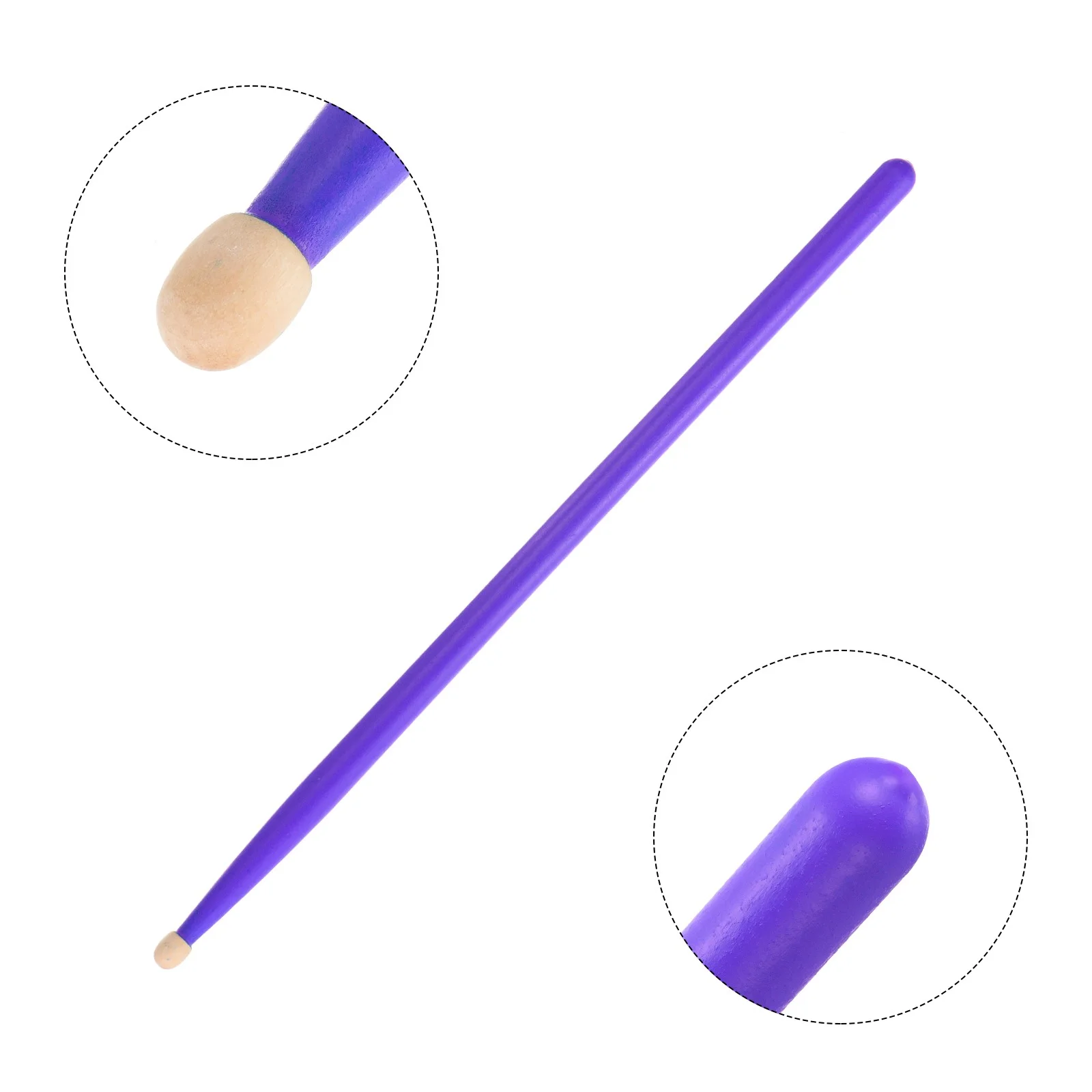 2 Pair Wood Drumstick Anti Slip Handle Grips 5A Purple Drum Stick Wood Tip, изображение 4