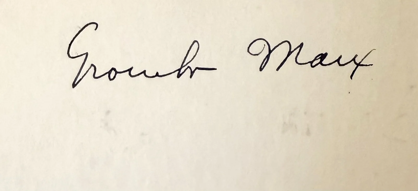 Graucho Marx — GRAUCHO MARX Signed Autographed 3" x 5" ALBUM PAGE A Day at the Races DUCK SOUP, изображение 3