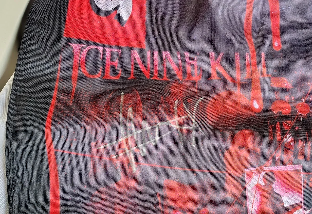 Ice Nine Kills Flag The Silver Scream Inked in Blood Signed by Spencer Charnas, image 2