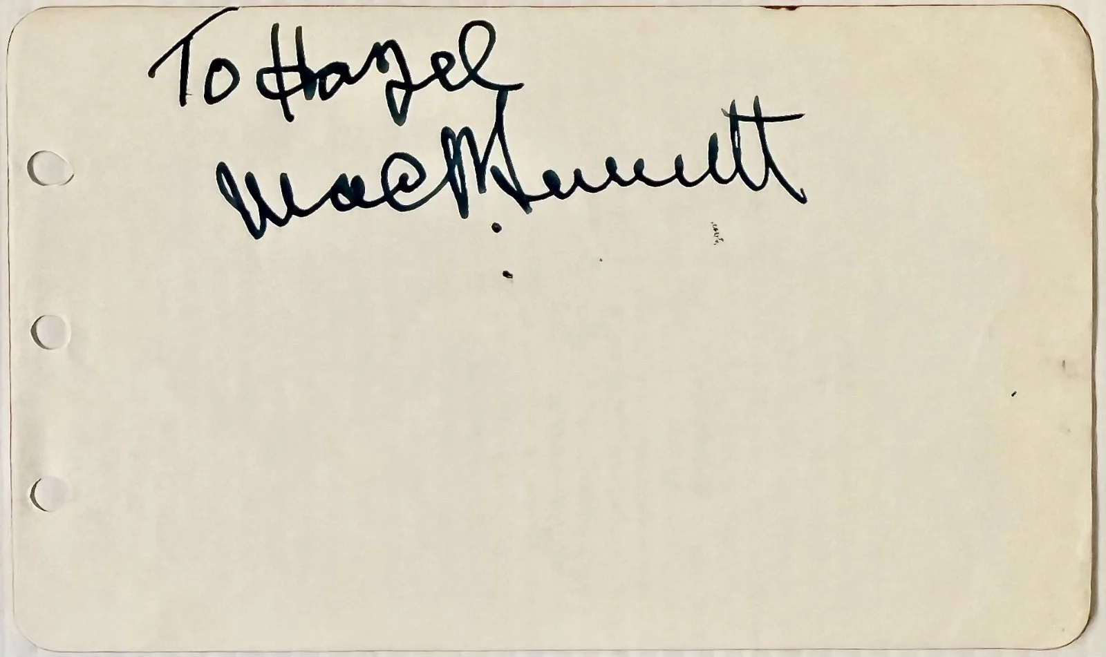 Mack Sennett — MACK SENNETT Signed Autographed 3"x 5" ALBUM PAGE KEYSTONE KOPS Arbuckle CHAPLIN, изображение 4