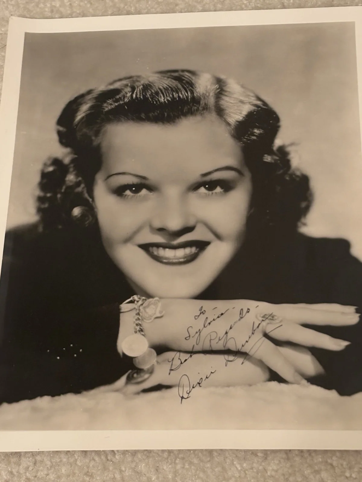 Dixie Dunbar — Dixie Dunbar Film Star Autograph And Photo Portrait 1936 Signed 8x10 B&W, изображение 2
