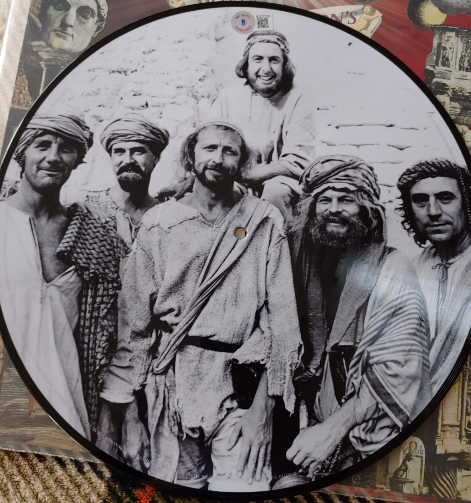 JOHN CLEESE signed THE LIFE OF BRIAN LP record PICTURE DISC Monty Python BECKETT, image 2