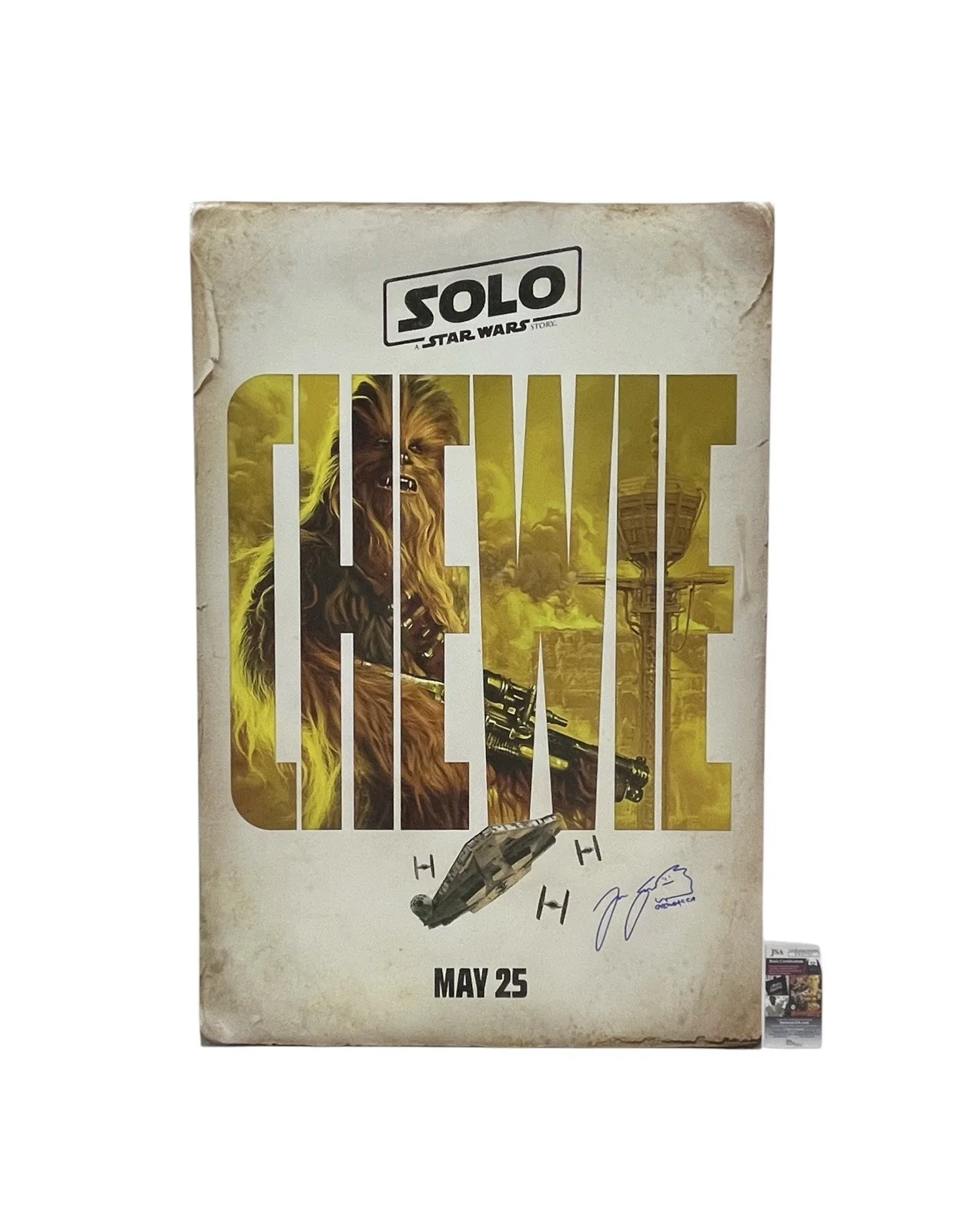 Joonas Suotamo — Chewbacca Joonas Suotamo Signed One Sheet Movie Poster Star Wars Solo JSA COA 🔥