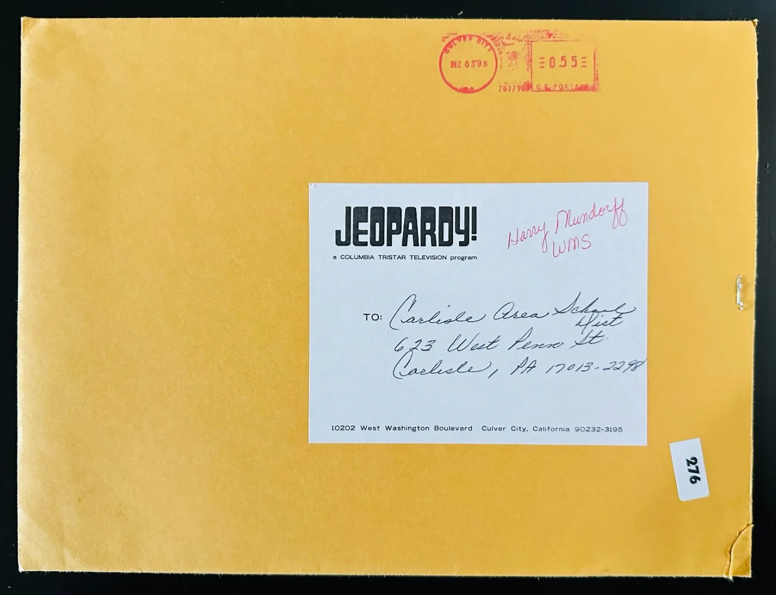 Alex Trebek — Alex Trebek Signed Autographed Jeopardy! 8x10 Photo w/ Original Mailing Envelope, изображение 2