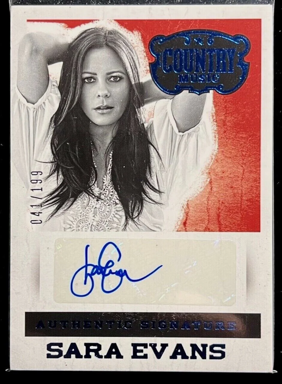 SARA EVANS 2014 PANINI COUNTRY MUSIC AUTOGRAPH SIGNATURE AUTO CARD LOT / 199, изображение 3