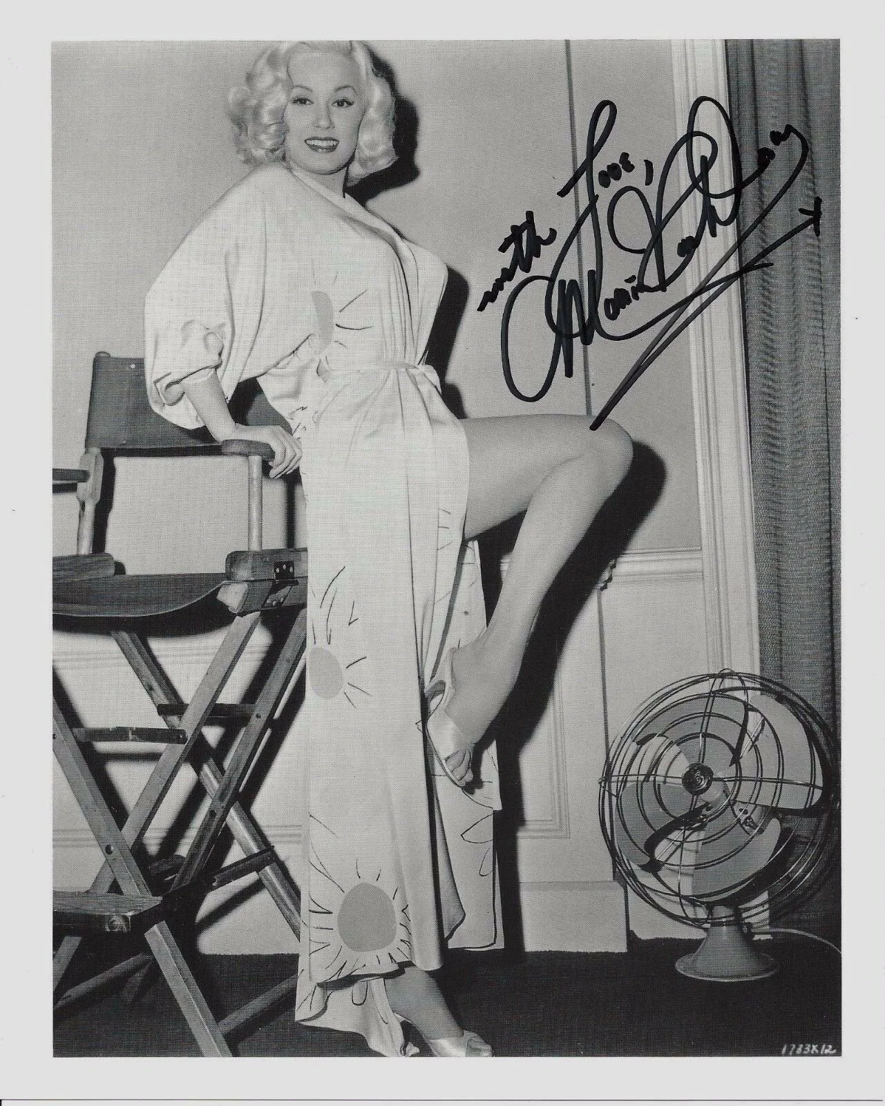 MAMIE VAN DOREN CHEESECAKE PIN-UP AUTOGRAPH HAND SIGNED WITH LOVE PHOTO & COA, изображение 3