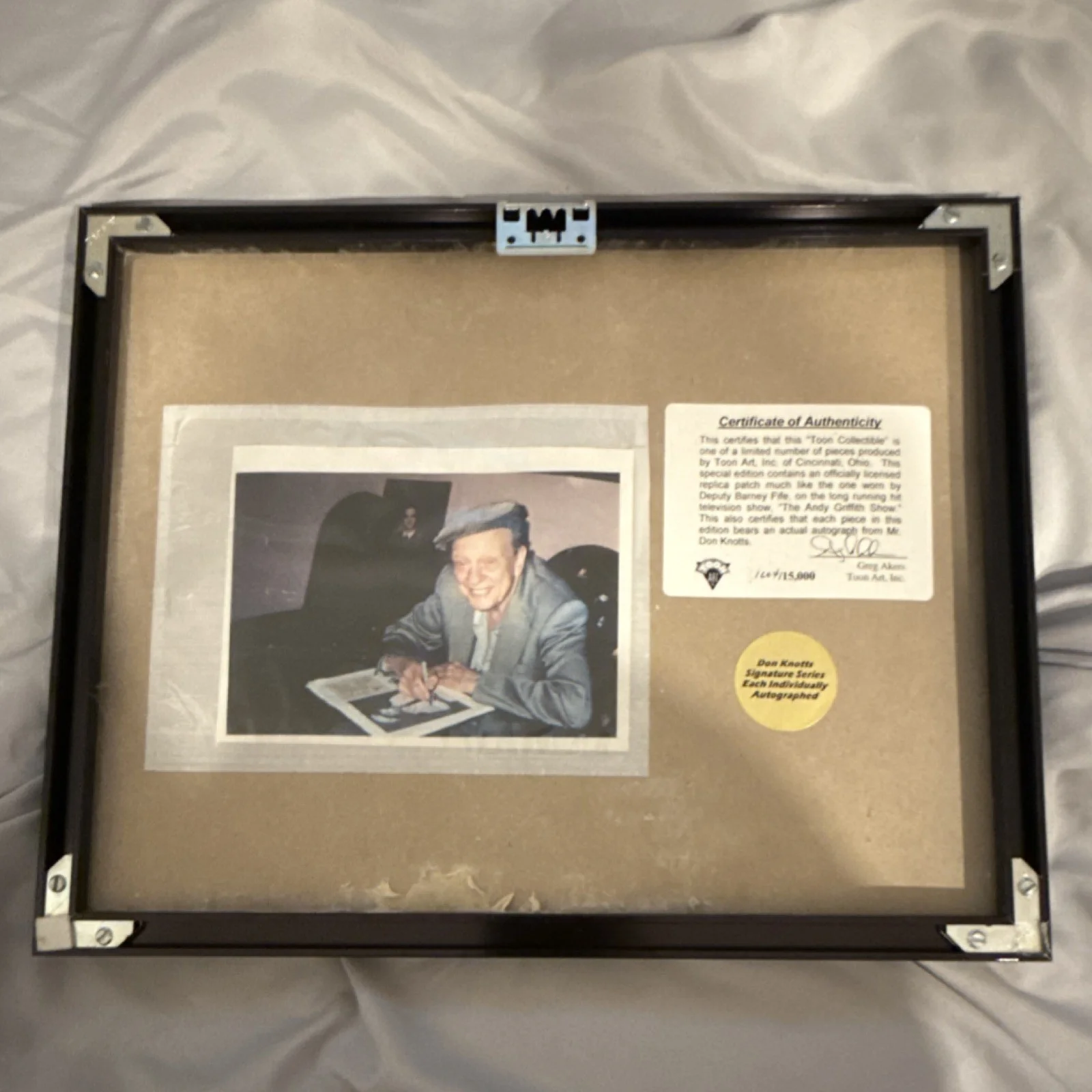 Don Knotts — Don Knotts Signed Framed Photo Display - The Andy Griffith Show, Zooom COA, изображение 2