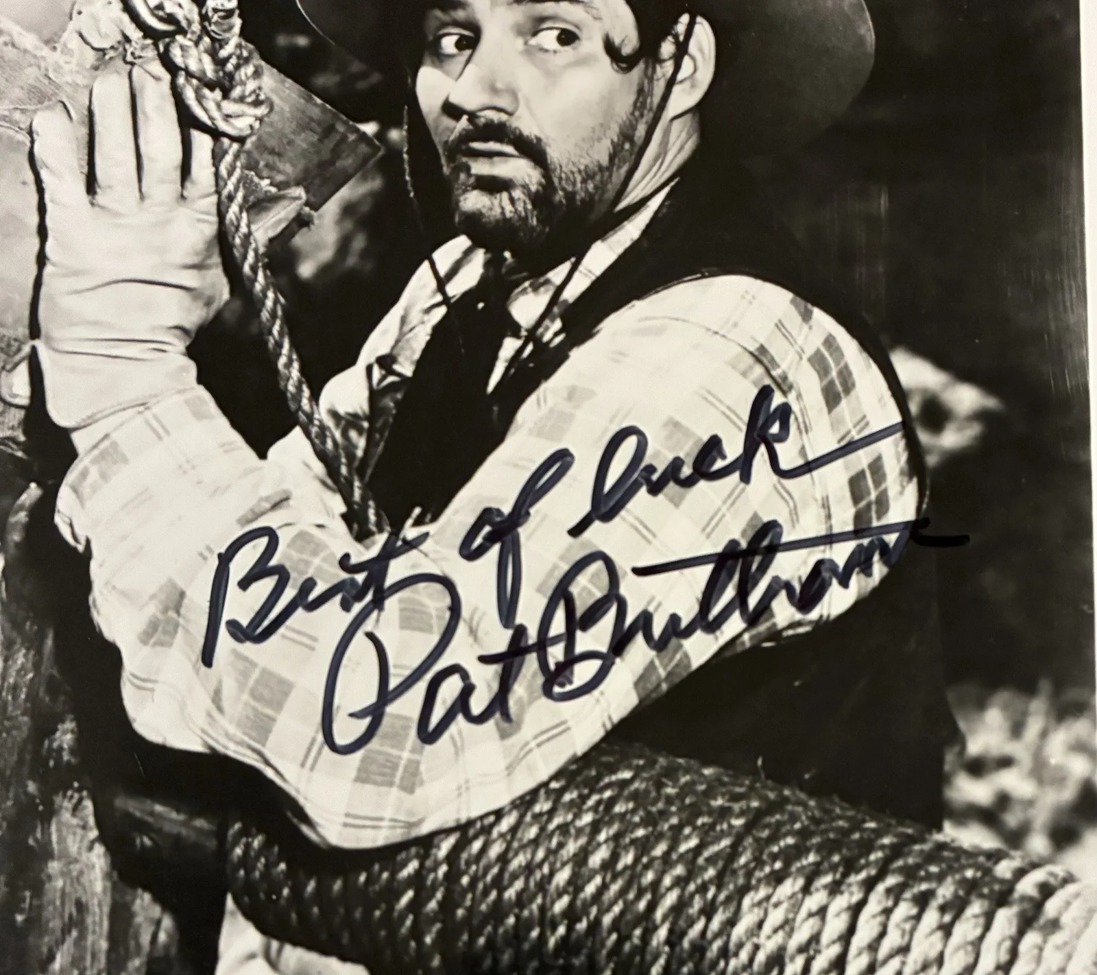Pat Buttram Signed 8x10 Photo Western Actor Green Acres, изображение 2
