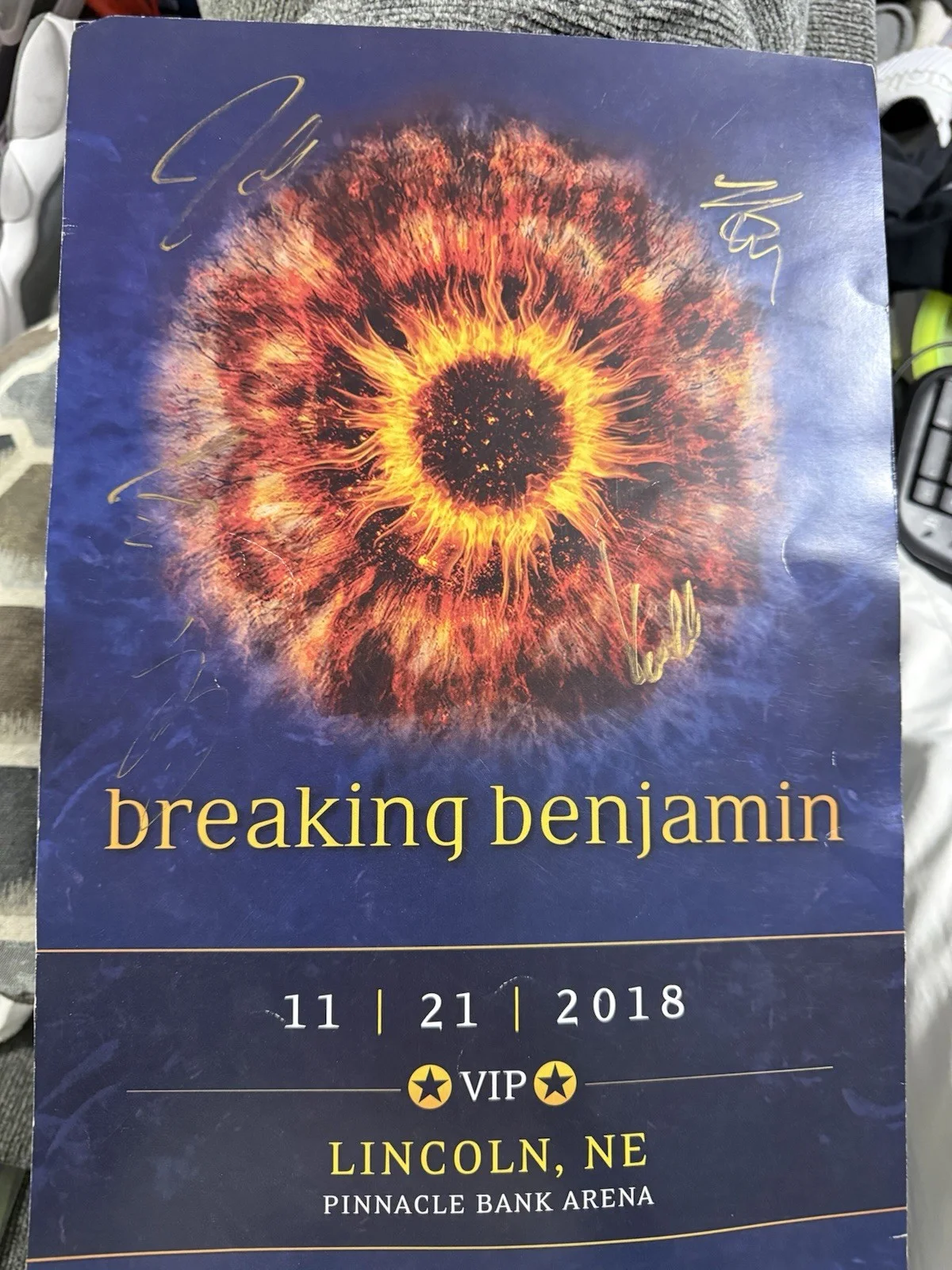 Breaking Benjamin — Breaking Benjamin (Band) signed posters Ember Tour with Five Finger Death Punch, изображение 3