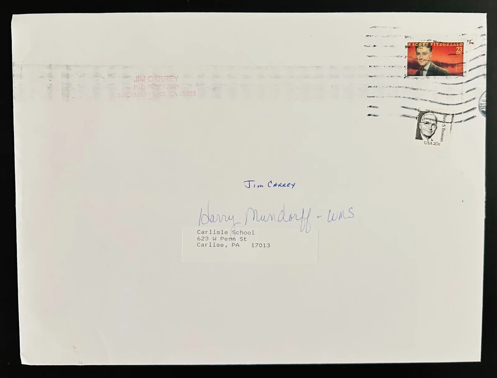 Jim Carrey — Jim Carrey Signed Autographed 8x10 Photo “Spank You Very Much!” Actor TTM, изображение 2