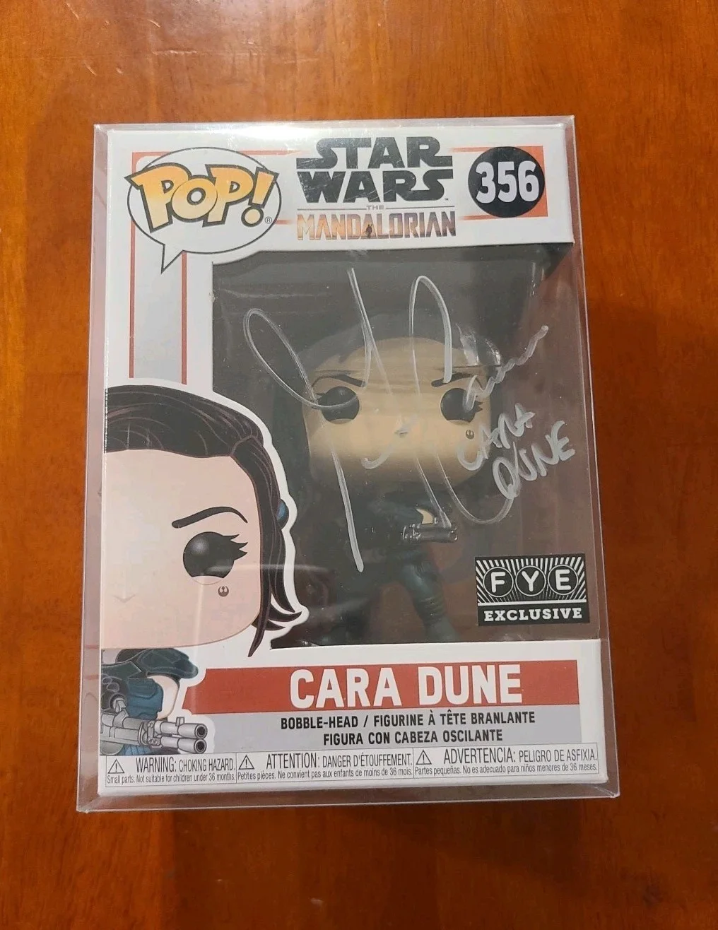Gina Carano — GINA CARANO SIGNED AUTOGRAPHED CARA DUNE Funko POP! MANDALORIAN FYE Exclusive