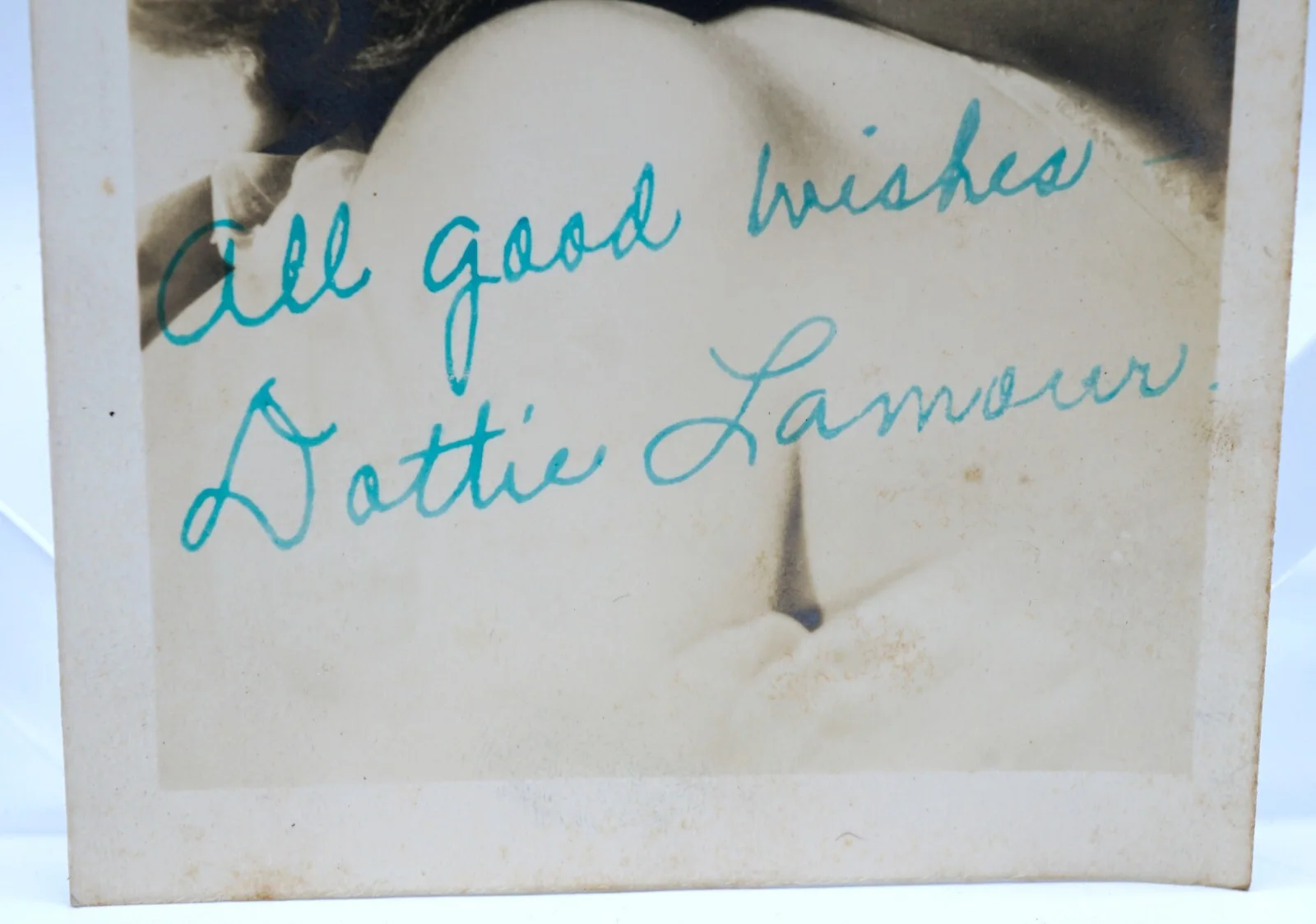 Dorothy Lamour — Dorothy Lamour 1944 Autographed Hand Signed Fan Photo Autograph Dottie, изображение 3