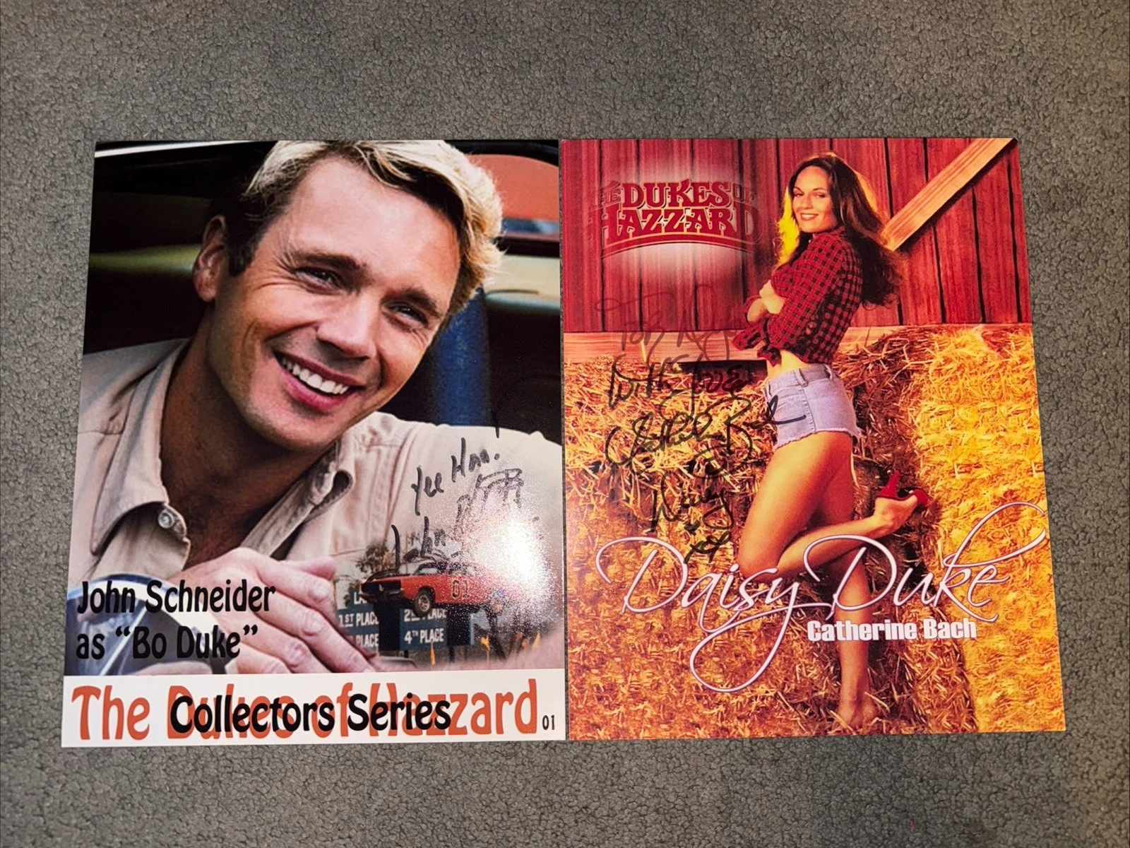 Dukes of Hazzard LOT of 2 AUTOGRAPH SIGNED Photos John Schneider Catherine Bach, изображение 4