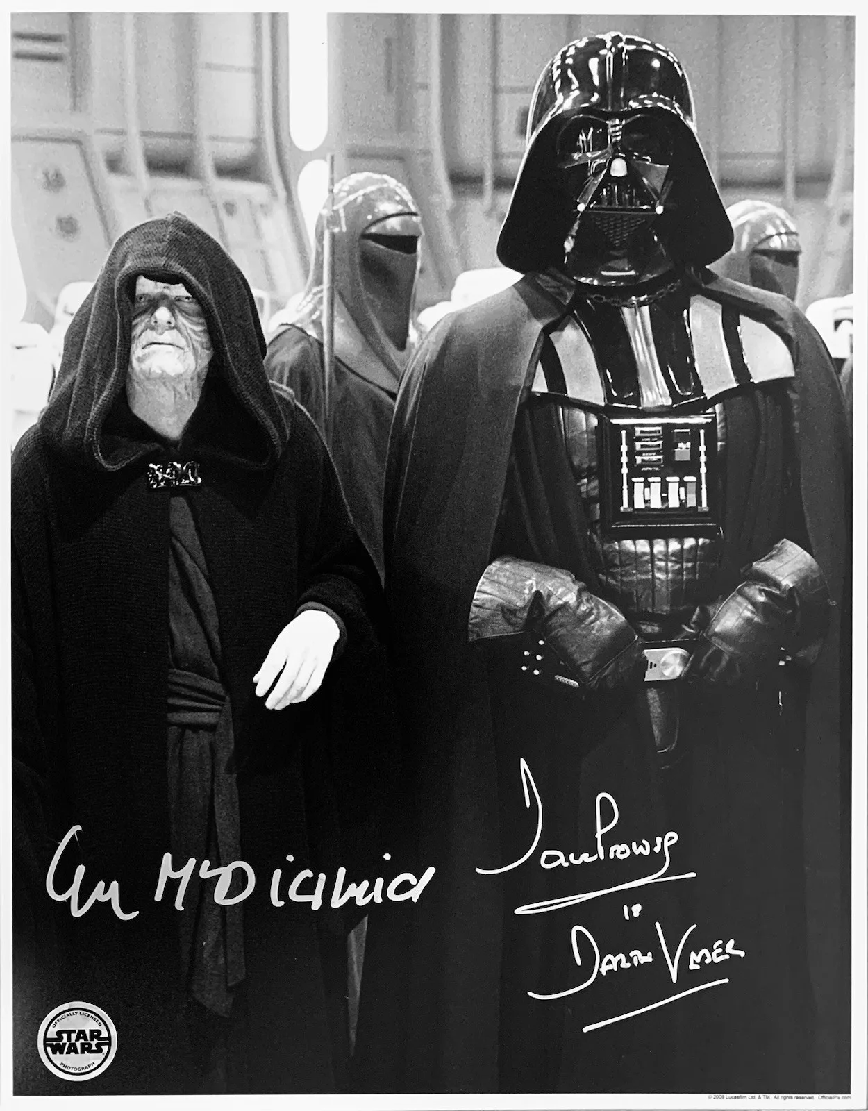 Dave Prowse and Ian McDiarmid — Star Wars Signed Dave Prowse & Ian McDiarmid 11x14 OPX Photo - JSA LOA ZZ01058