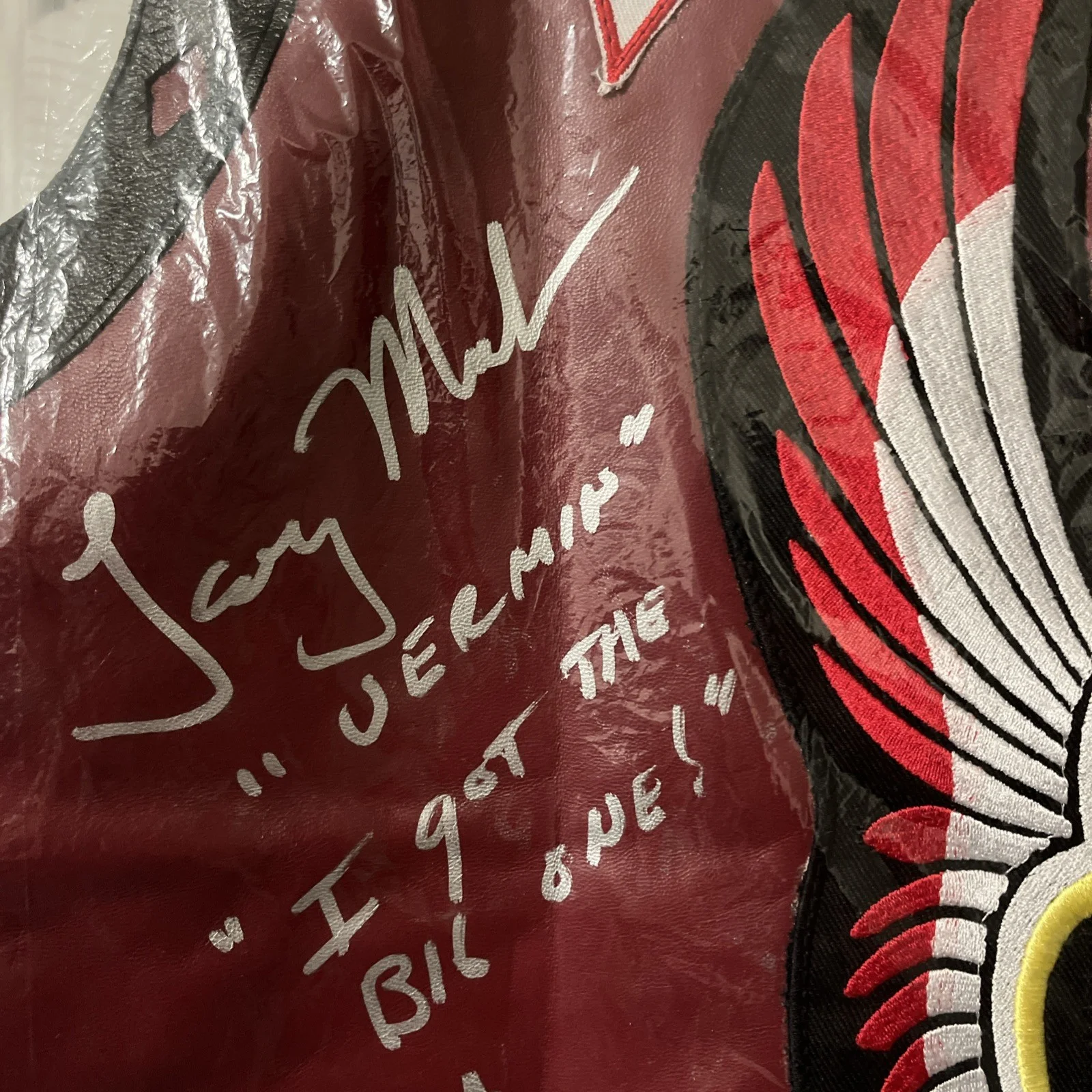 Michael Beck, Warriors Cast — The Warriors Movie Leather Vest Signed with Famous Quotes by Cast includes ACOA, изображение 4