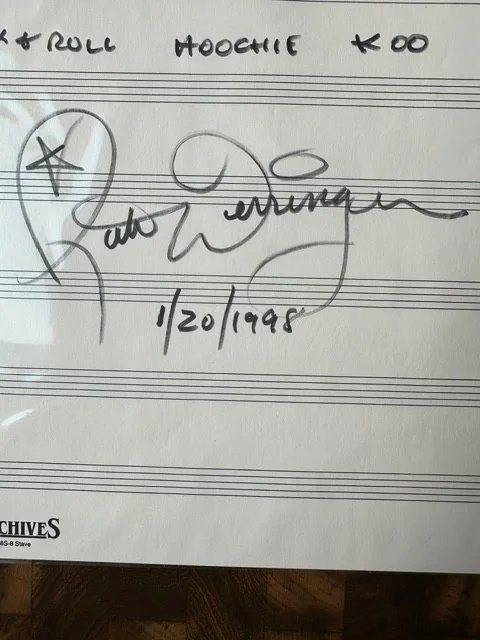 Rick Derringer Signature on Lyrics Page / 35mm Slide from Concert with J.Winters, image 2