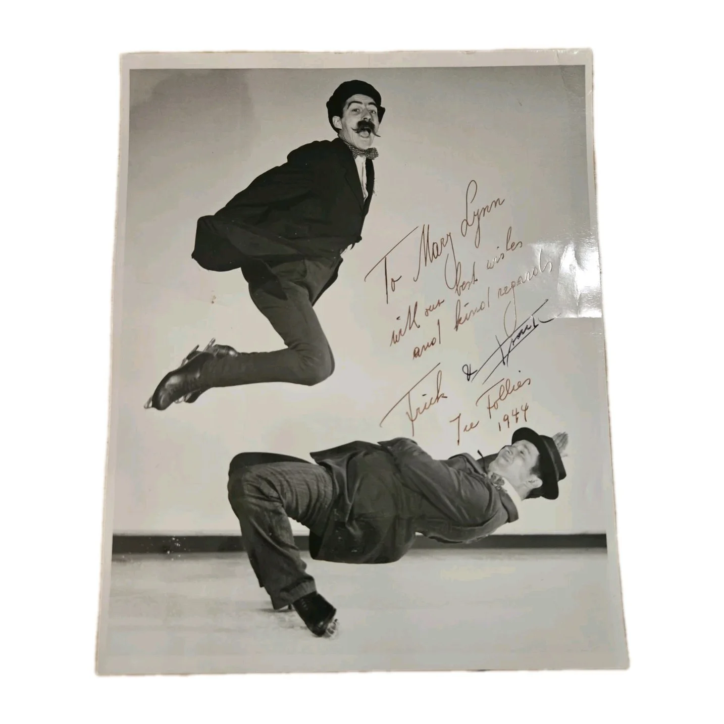 Frick & Frack — Vintage 1944 Frick & Frack Signed Ice Follies Photo Autographed Figure...