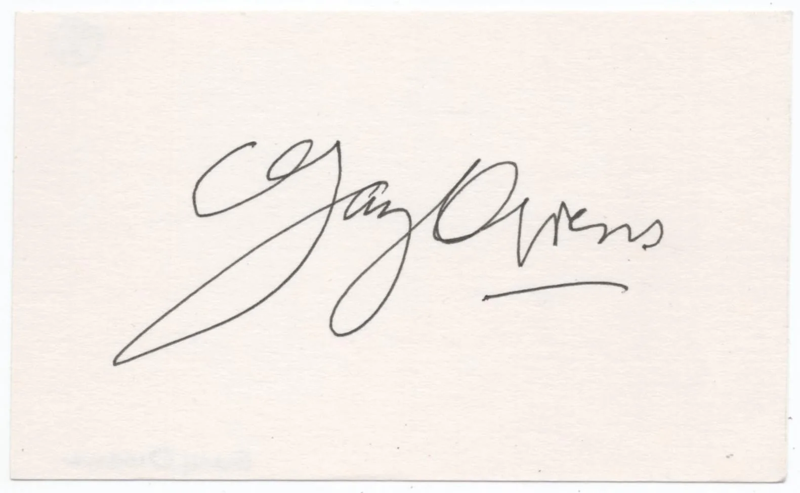 Gary Owens — GARY OWENS SIGNED CARD Cartoon VOICE 1960s ROGER RAMJET SPACE GHOST TV, LAUGH IN, image 2