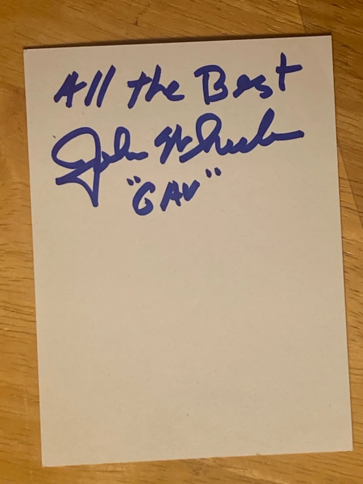 Hand SIGNED John Wheeler (as Gav) .. Trading card Sized Photo Star Trek, image 2