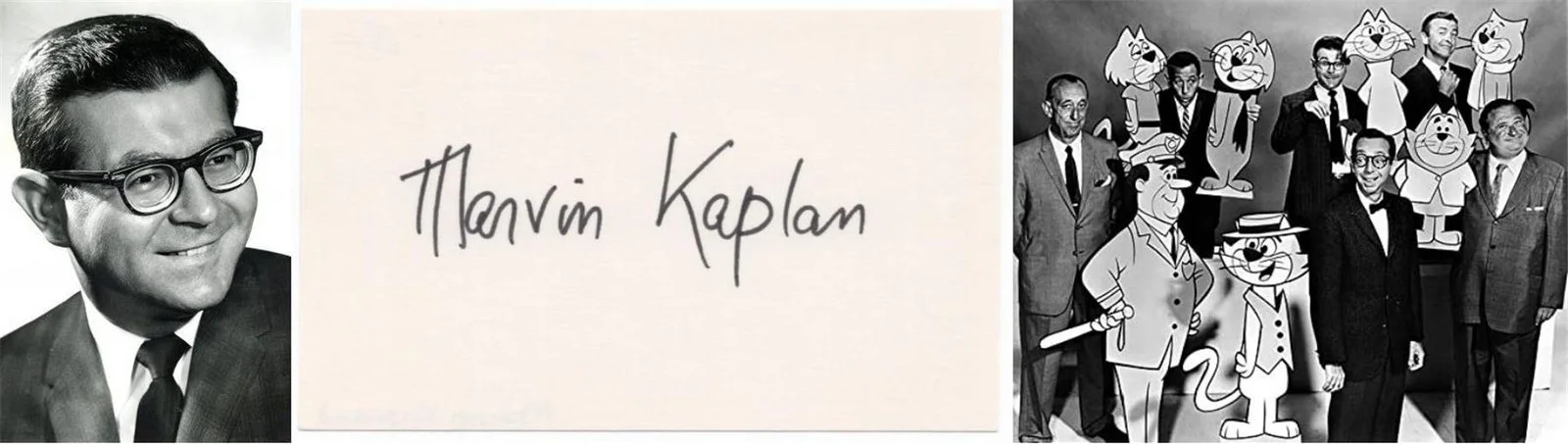 Marvin Kaplan — MARVIN KAPLAN SIGNED CARD 1960's TOP CAT Choo Choo VOICE - IT'S A MAD MAD WORLD