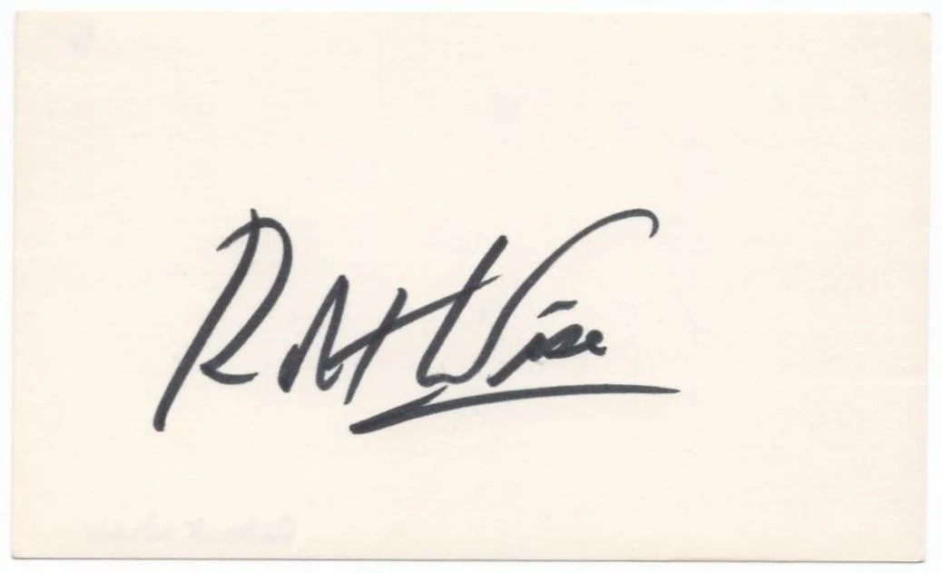 Robert Wise — ROBERT WISE SIGNED CARD Vtg Oscar Director DAY THE EARTH STOOD STILL - STAR TREK, image 2