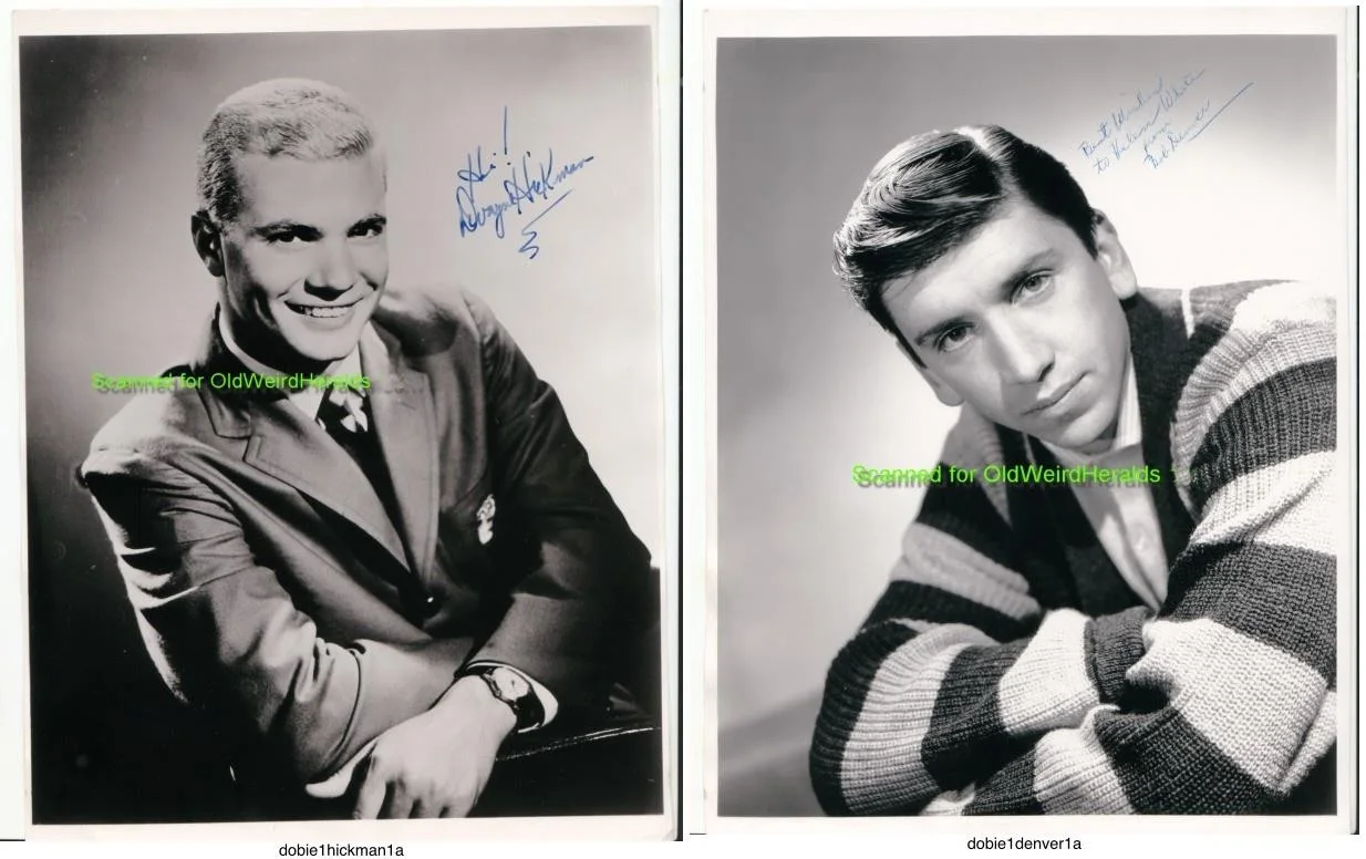 Dwayne Hickman, Bob Denver — DOBIE GILLIS TV SIGNED PHOTO LOT 1959 DWAYNE HICKMAN Gilligans Island BOB DENVER