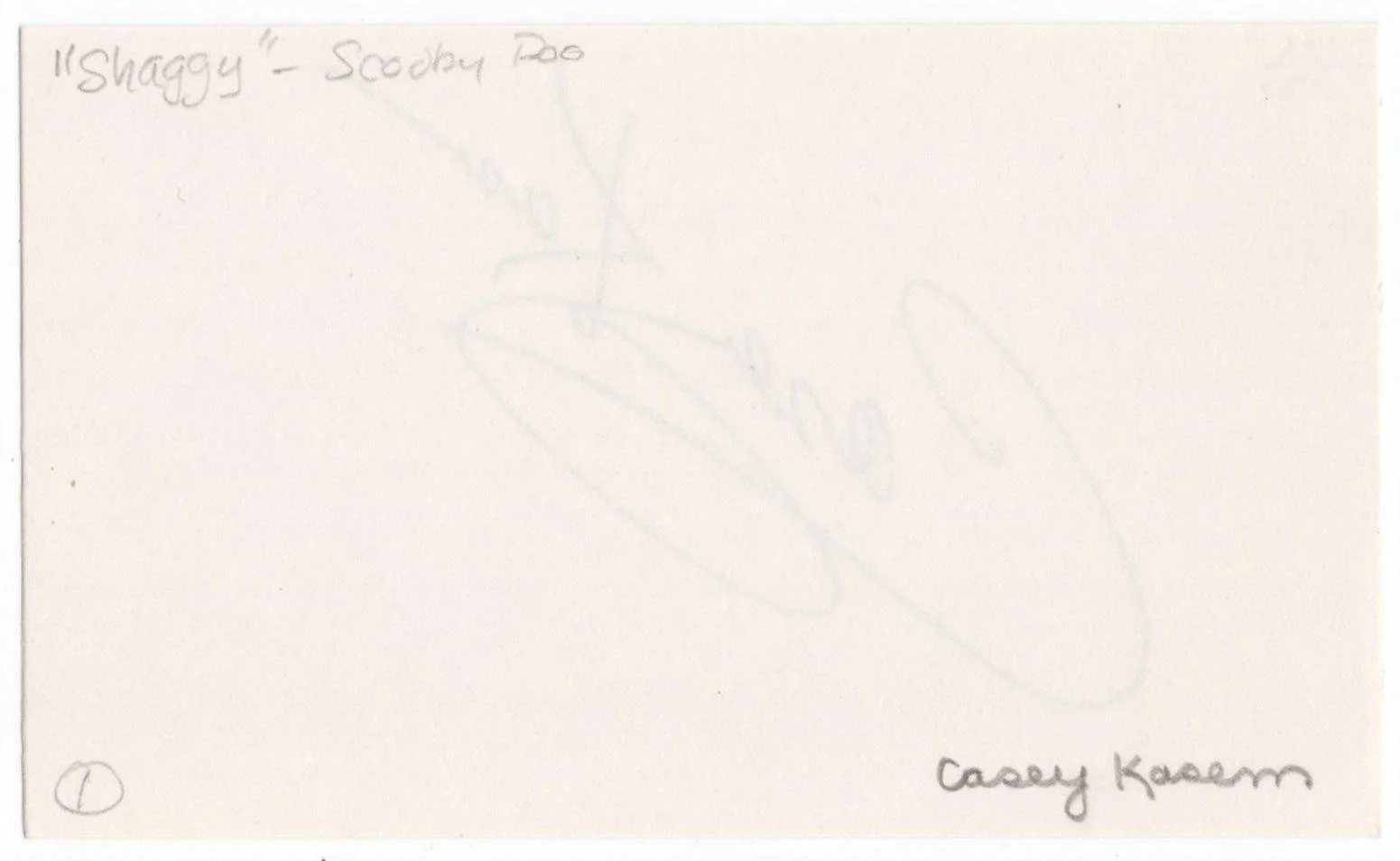 Casey Kasem — CASEY KASEM SIGNED CARD #1 ROBIN Batman SUPER FRIENDS TV SHAGGY VOICE Scooby Doo, изображение 3