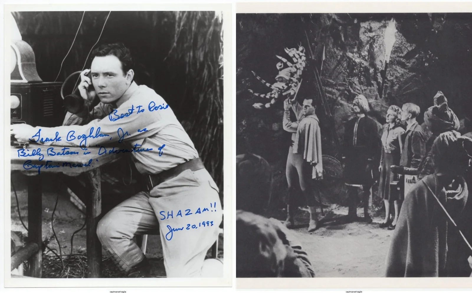 Frank Coghlan Jr — CAPTAIN MARVEL SERIAL, FRANK COGHLAN Jr SIGNED PHOTO isp IN-PERSON 90s SHAZAM, 2