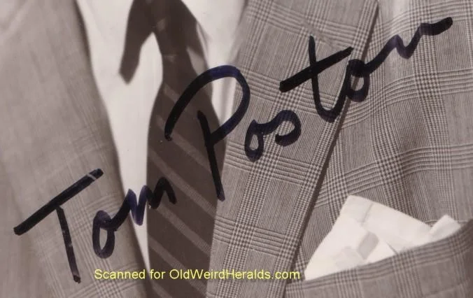 Tom Poston — TOM POSTON SIGNED LOT Photo + FUNNY FORM Vintg 1950s TV STEVE ALLEN SHOW Newhart, изображение 2