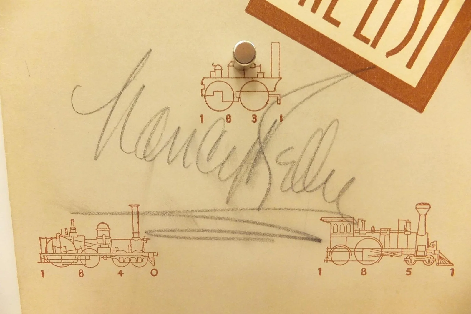 Nancy Kelly — NANCY KELLY Actress SIGNED MENU 1939, 20th CENTURY Ltd TRAIN Wine Beverage RR NY, image 3