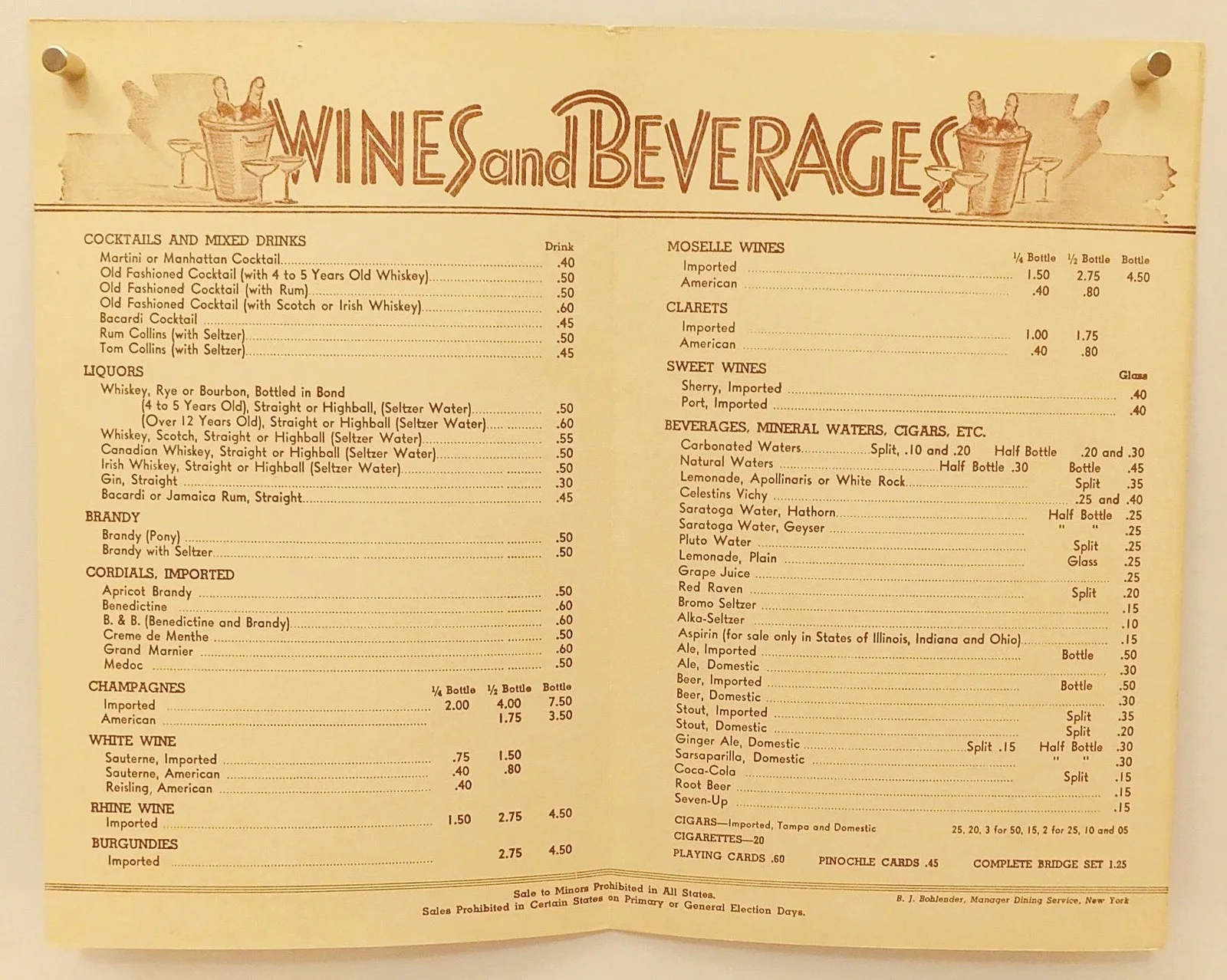 Nancy Kelly — NANCY KELLY Actress SIGNED MENU 1939, 20th CENTURY Ltd TRAIN Wine Beverage RR NY, image 4