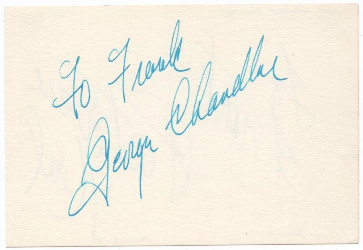 George Chandler, Patricia Neal — GEORGE CHANDLER SIGNED PAGE - LASSIE TV Uncle Petrie TWILIGHT ZONE Patricia Neal, изображение 3
