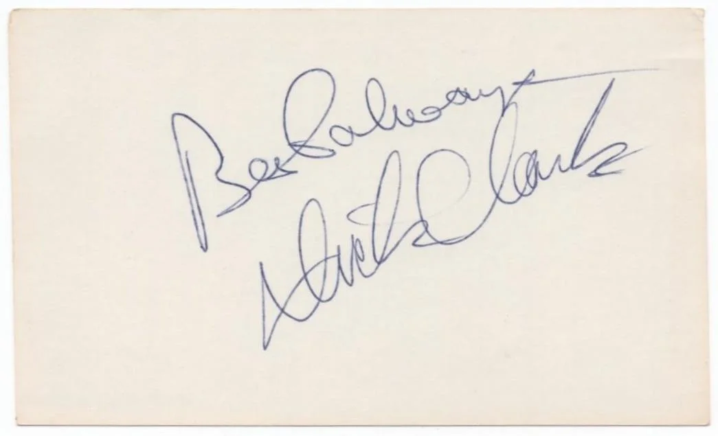 Dick Clark — DICK CLARK SIGNED CARD Vintg 1980 PERRY MASON Batman 1960s TV AMERICAN BANDSTAND, изображение 2