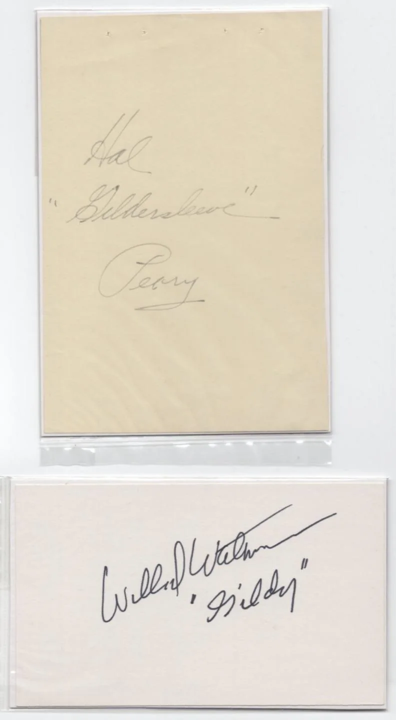 Harold Peary, Willard Waterman, Actors — GREAT GILDERSLEEVE SIGNED LOT 2pc HAROLD PEARY Willard Waterman FIBBER RADIO OTR, изображение 2