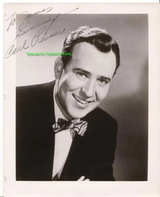 Carl Reiner — CARL REINER SIGNED PHOTO isp Vintage 1950s YOUR SHOW Of SHOWS, DICK VAN DYKE tv