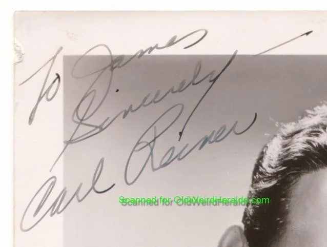 Carl Reiner — CARL REINER SIGNED PHOTO isp Vintage 1950s YOUR SHOW Of SHOWS, DICK VAN DYKE tv, изображение 2