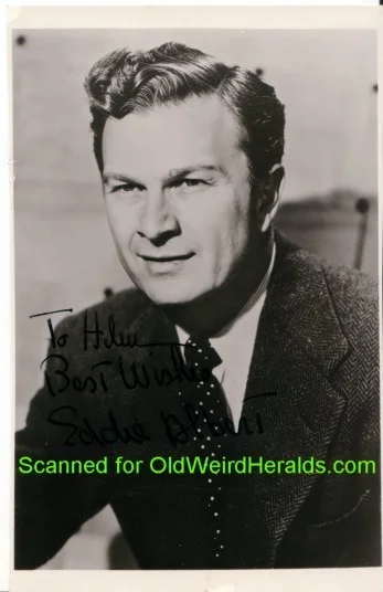Eddie Albert — EDDIE ALBERT SIGNED PHOTO #4 Vintage 1950's Green Acres ROMAN HOLIDAY, Trimmed
