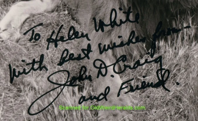 John D. Craig — JOHN D. CRAIG SIGNED PHOTO +Note 1961,50s ADVENTURE TV HOST Author DIVING, DESCO, изображение 2