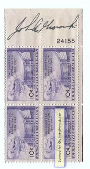 JOHN A. GRONOUSKI US Postmaster General — JOHN A GRONOUSKI US POSTMASTER GENERAL SIGNED STAMPS 1965 Stamp Vintg WISCONSIN, image 4