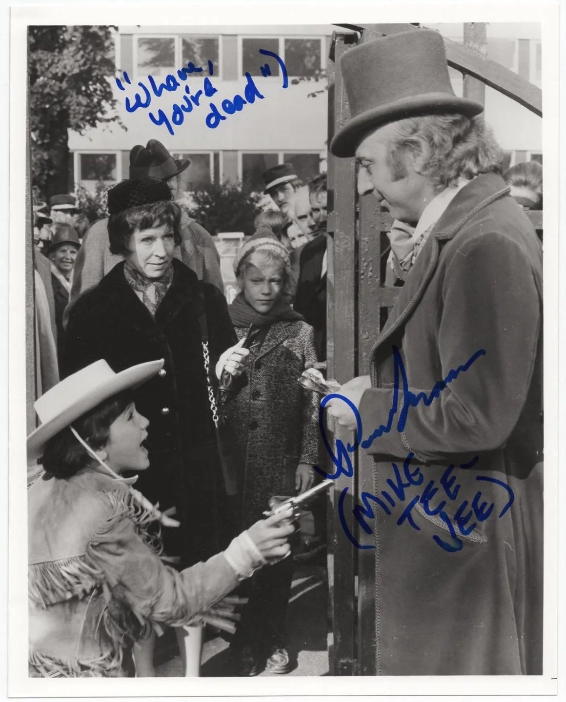 Paris Themman as Mike TeeVee — WILLY WONKA MOVIE - PARIS THEMMAN SIGNED PHOTO #1 In Person 90s Kid MIKE TEE VEE