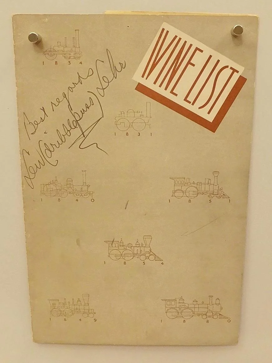 Lew Lehr Dribblepuss — LEW LEHR Dribblepuss SIGNED MENU 1939,20th CENTURY Ltd TRAIN Wine Beverage RR,NY, изображение 2