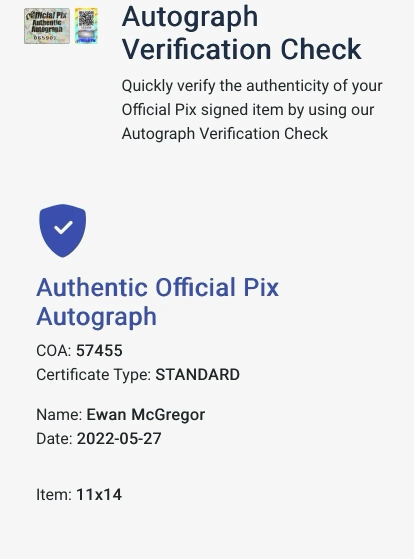 Ewan McGregor — Ewan McGregor "Obi Wan Kenobi" Signed 11x14 Official Pix Photo (057455), изображение 3